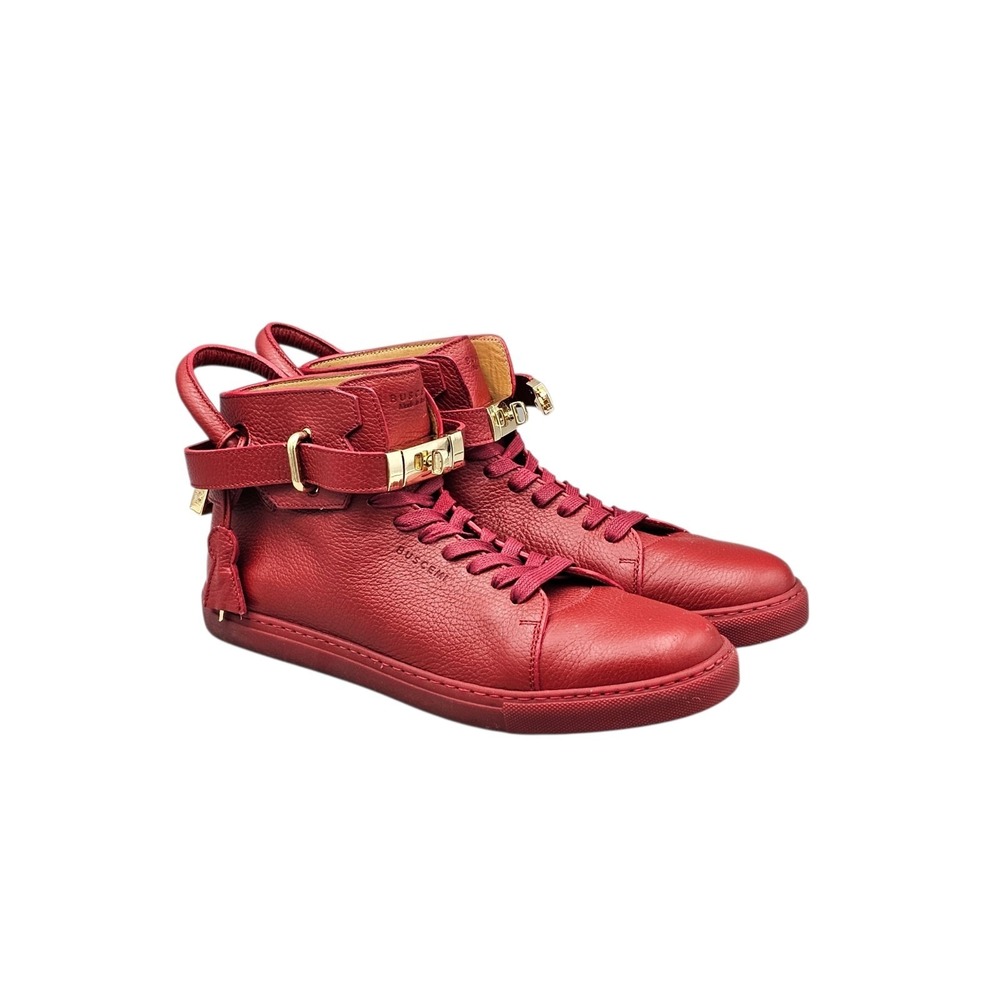 Buscemi Men's Size‎ 45 EU 12 US 100mm Red Gold High-top Italian Luxury sneakers